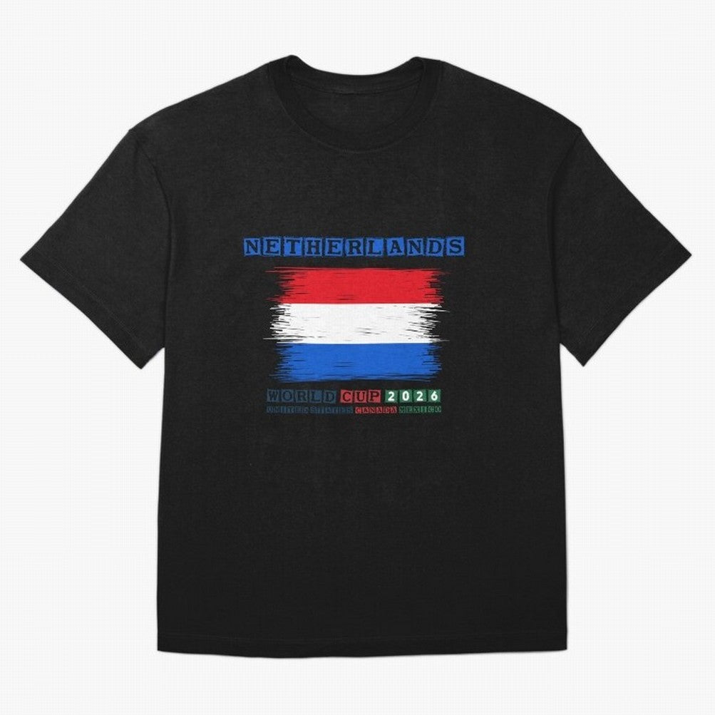 NETHERLANDS WORLD CUP 2026 Oversized T-Shirt Show Support during FIFA World Cup 2026 Spirit, Capturing Portugal, Neymar, Worldwide Fan Energy, Dramatic Goals, Stadium Lights and Championship Celebrations; Perfect for Fans, Collectors, Family