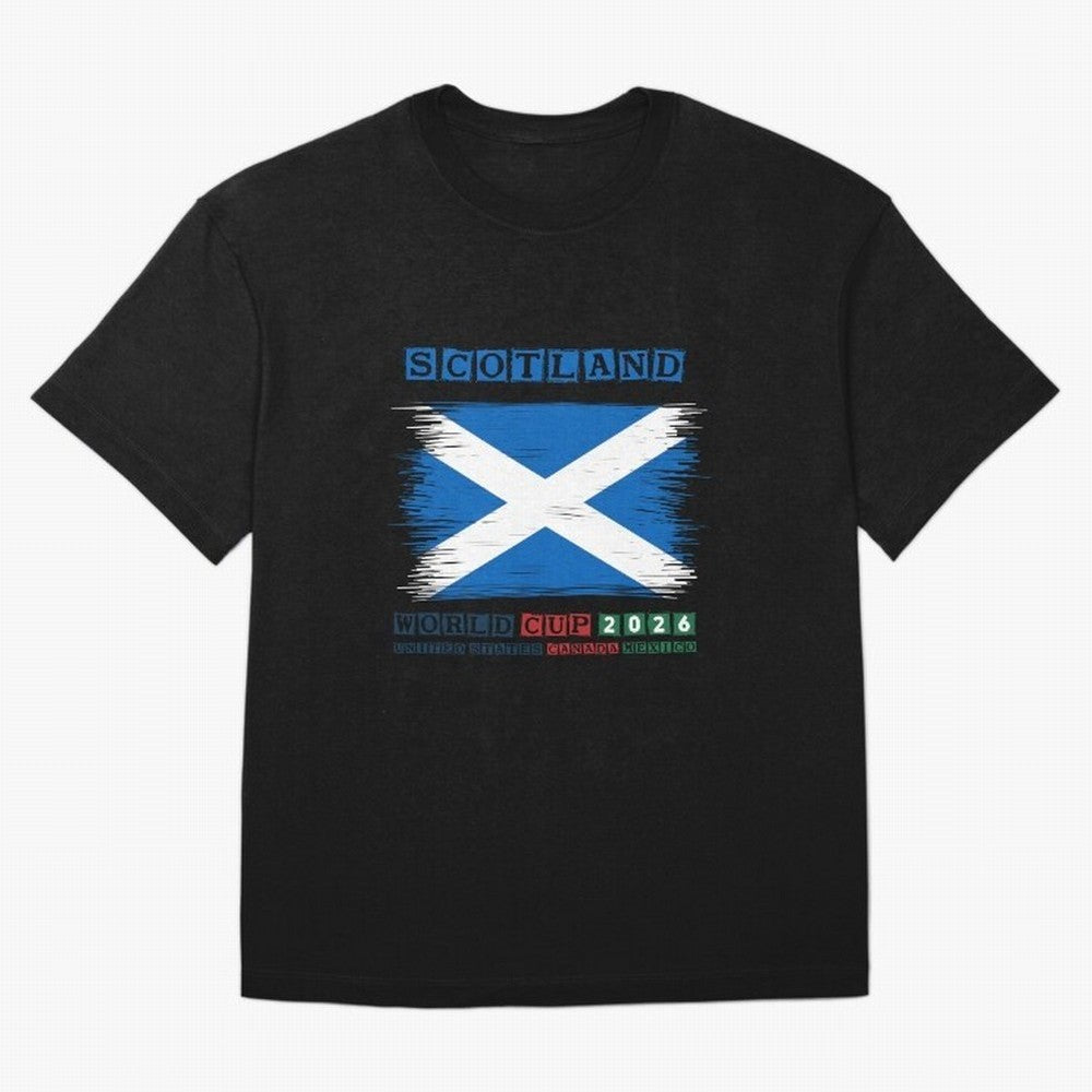 SCOTLAND WORLD CUP 2026 Oversized T-Shirt Bring FIFA World Cup 2026 USA Canada Mexico for Fans of CR7 and Messi and Argentina, Bringing Championship Spirit, Famous Goals, Roaring Crowds and International Football Unity; Created for Match Day
