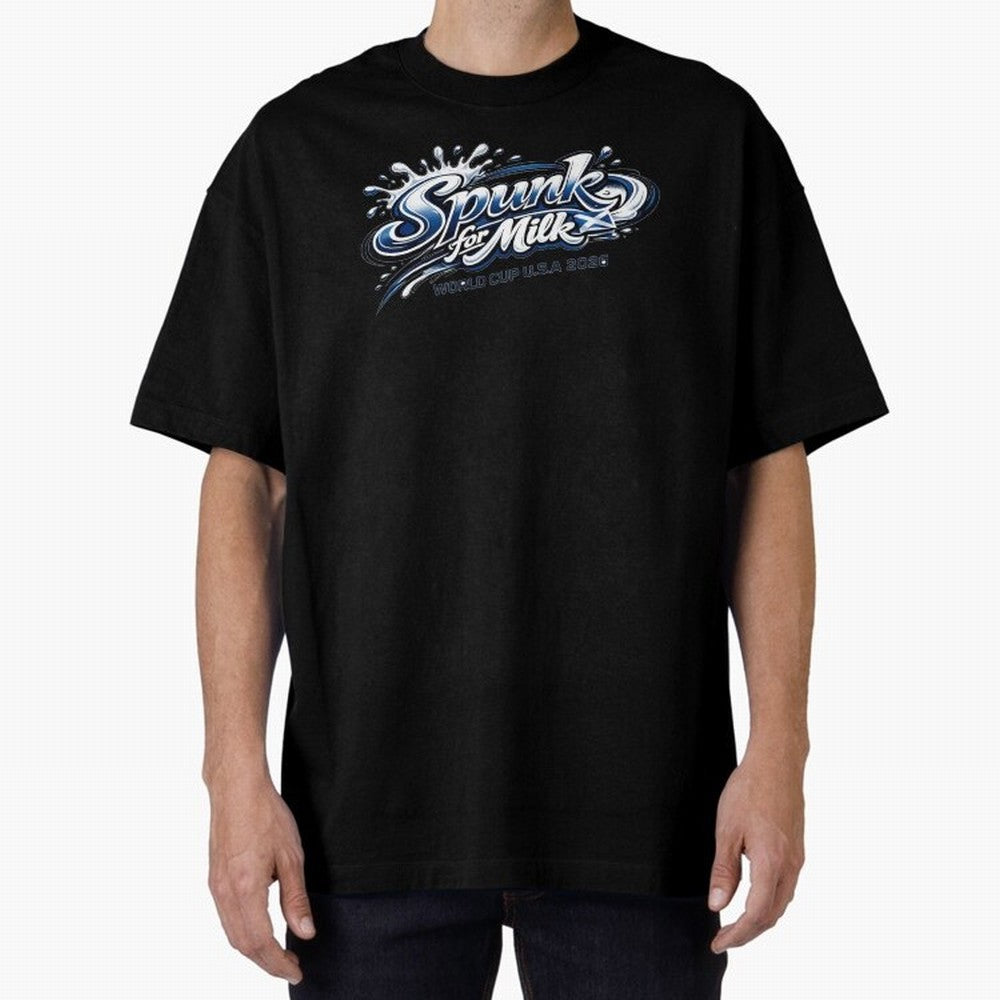 Spunk for Milk Oversized T-Shirt Feel FIFA World Cup 2026 Group Stage for Fans of Messi, CR7 and Mbappe and Argentina and Brazil, Bringing Stadium Memories, Football Loyalty, International Chants and Championship Tradition; Built for Supporters