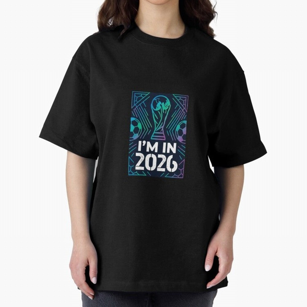 World Cup 2026 Oversized T-Shirt Turn Football Passion into FIFA World Cup 2026 Celebrating Messi and Cristiano Ronaldo, Spain Energy, Global Supporter Spirit, Legendary Goals, National Colors and Tournament Celebration; Great for Supporters Who