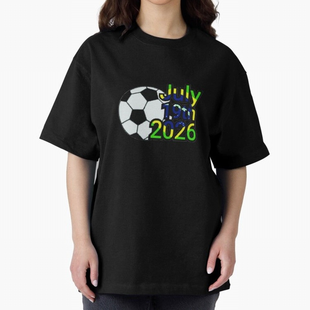 USA 2026- Brazil Oversized T-Shirt Bring World Football Passion into Match Day Hype around FIFA World Cup 2026, Cristiano Ronaldo, Argentina and Brazil, Football History, Final Match Energy, Crowd Noise and Once in a Lifetime Moments; Ideal for