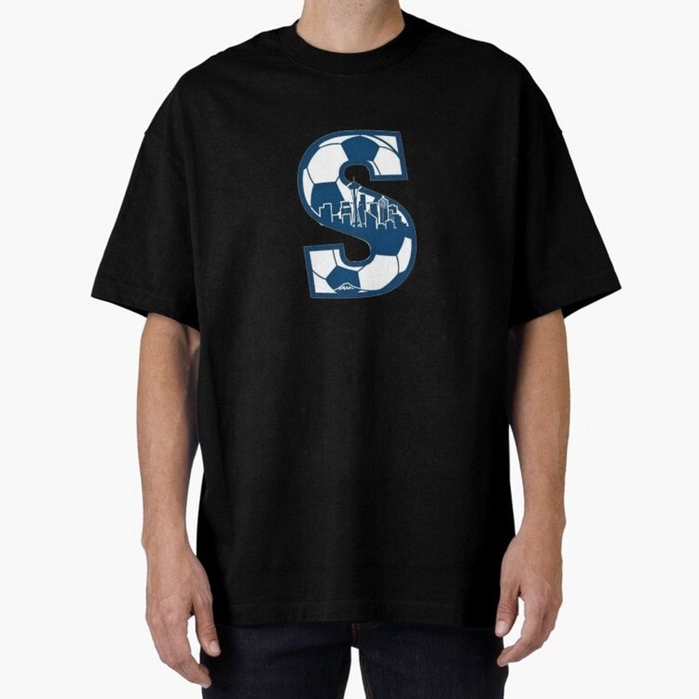 Seattle Soccer 2026 Oversized T-Shirt Celebrate Every Goal in FIFA World Cup 2026 Spirit, Featuring Spain, Messi and Cristiano Ronaldo, Global Supporter Spirit, Legendary Goals, National Colors and Tournament Celebration; Perfect for Supporters Who