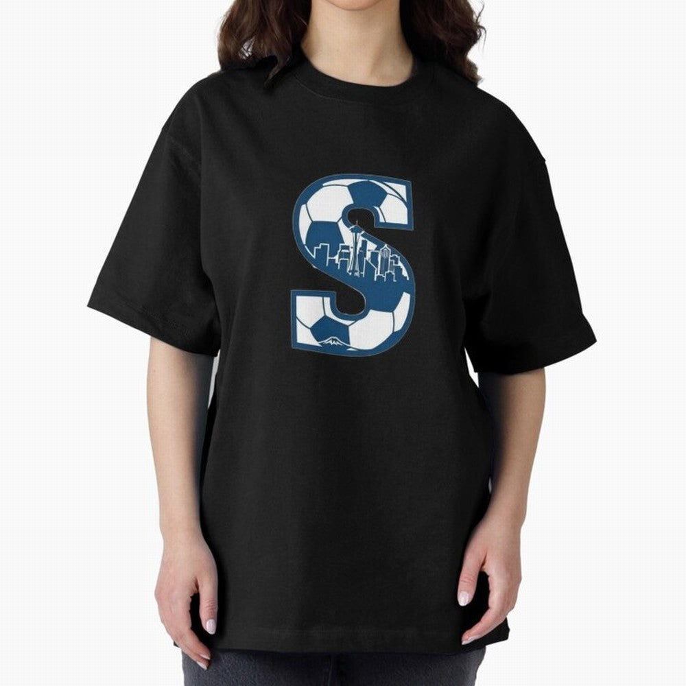Seattle Soccer 2026 Oversized T-Shirt Celebrate Every Goal in FIFA World Cup 2026 Spirit, Featuring Spain, Messi and Cristiano Ronaldo, Global Supporter Spirit, Legendary Goals, National Colors and Tournament Celebration; Perfect for Supporters Who