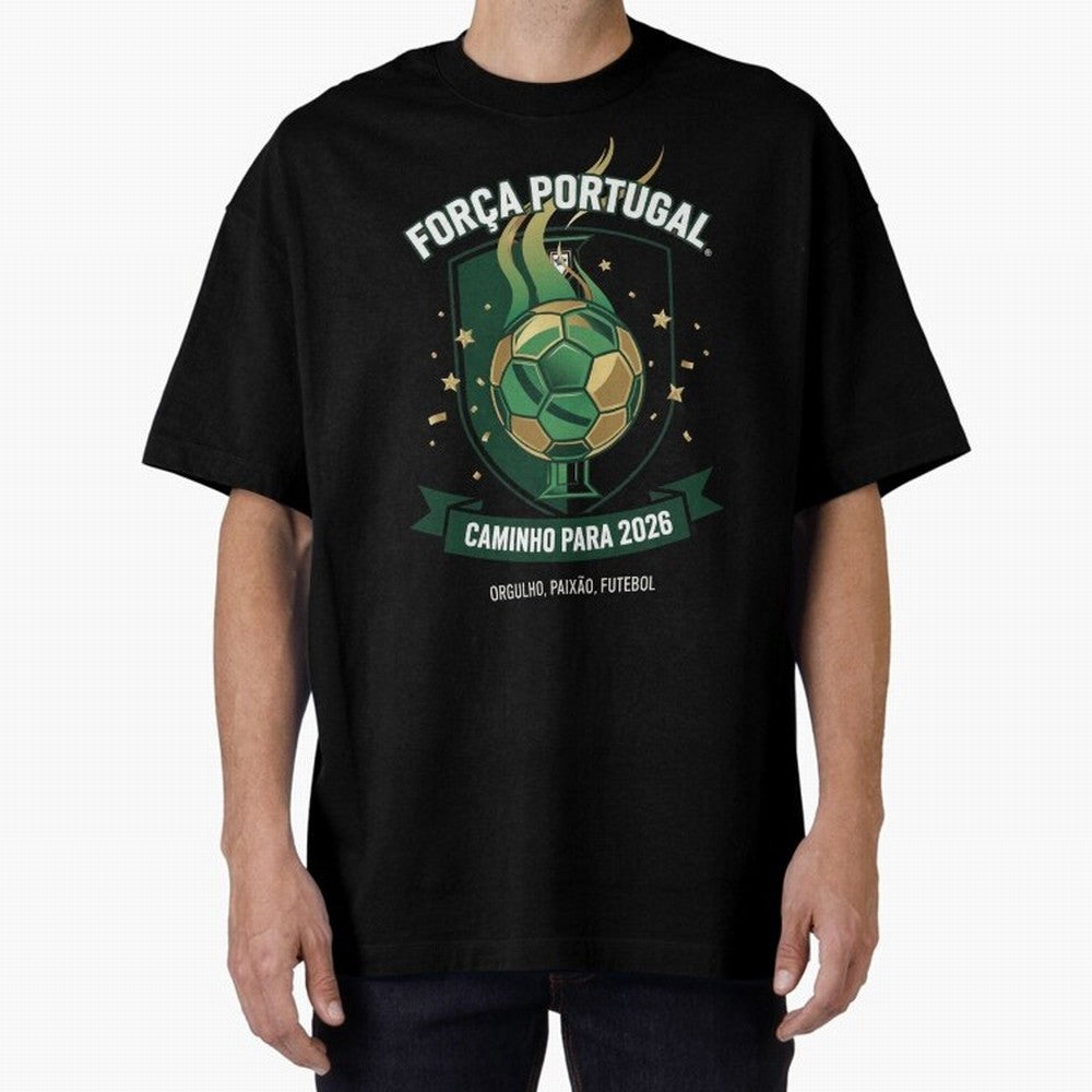 Portugal World Cup 2026 Fan Art Oversized T-Shirt Make Your Look Match Match Day Hype around FIFA World Cup 2026 USA Canada Mexico, Haaland, Netherlands, Football History, Final Match Energy, Crowd Noise and Once in a Lifetime Moments; Perfect for