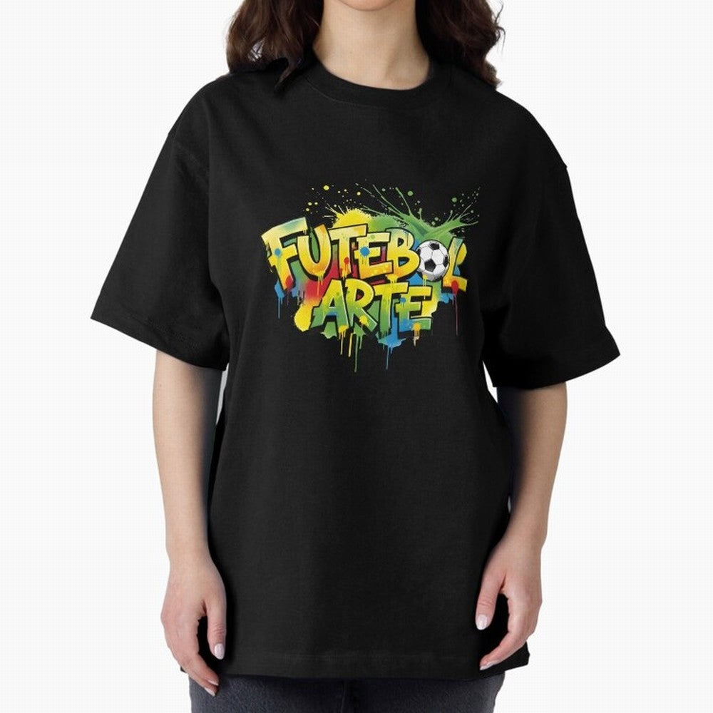 Brazil - World Cup 2026 Oversized T-Shirt Live the Energy of FIFA World Cup 2026 Group Stage Celebrating Cristiano Ronaldo, Spain and Netherlands Energy, Global Supporter Spirit, Legendary Goals, National Colors and Tournament Celebration; Created