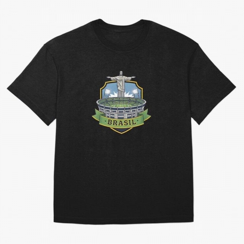 Brazil - World Cup 2026 Oversized T-Shirt Show Match Day Excitement for FIFA World Cup 2026 Group Stage for Fans of Messi, CR7 and Mbappe and Brazil, Bringing Football Festival Excitement, Trophy Ambitions, Country Rivalries and Star Player Buzz;