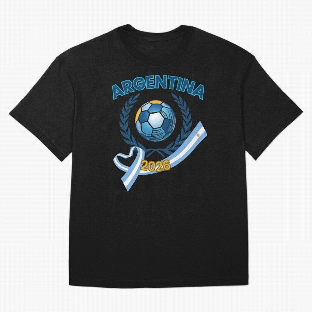 Argentina 2026 Oversized T-Shirt Celebrate the Biggest Stage of FIFA World Cup 2026 Inspired by Messi, Argentina, France and Brazil Energy, Worldwide Fan Energy, Dramatic Goals, Stadium Lights and Championship Celebrations; Perfect for Supporters