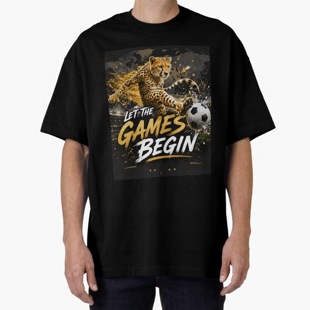 Let The Games Begin-World Cup Soccer @026 Oversized T-Shirt Carry National Pride through FIFA World Cup 2026 with Messi, Neymar and Mbappe, Brazil, Portugal and Argentina Energy, Game Day Rituals, Football Legends, Country Pride and the Road to the