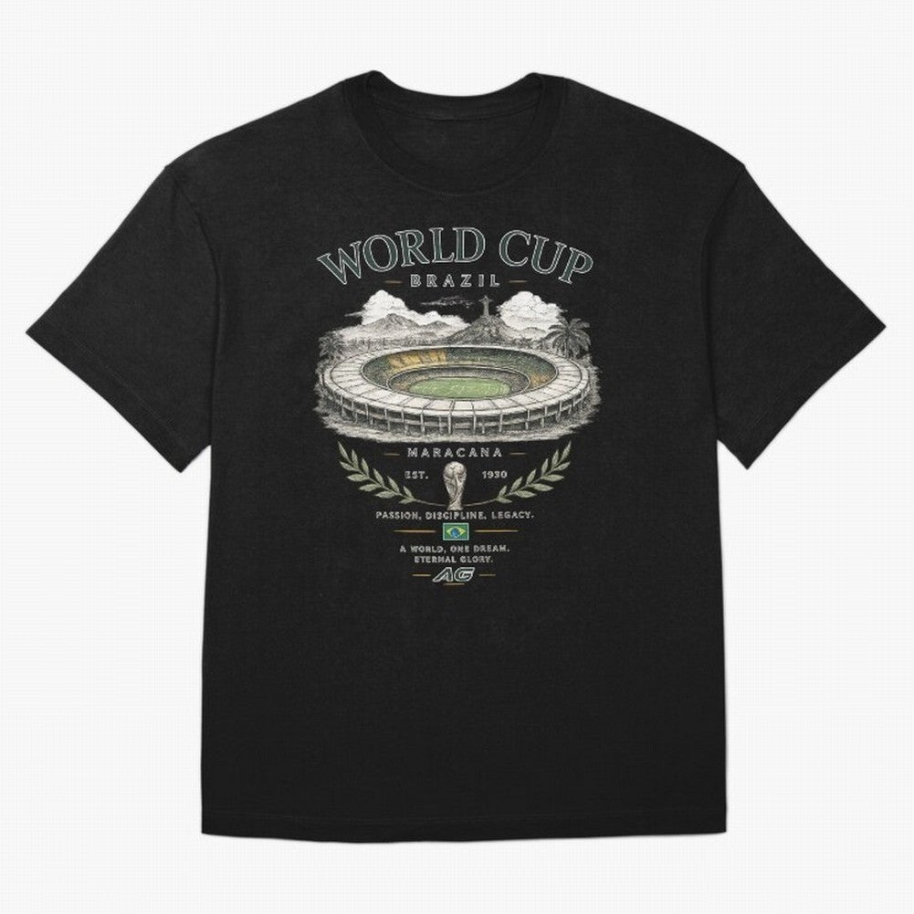 Brazil World Cup Maracana Streetwear Oversized T-Shirt Join the Global Buzz around Match Day Hype around FIFA World Cup 2026 USA Canada Mexico, Mbappe, Brazil, Portugal and Argentina, Fan Favorite Moments, National Team Passion, Big Match Drama and