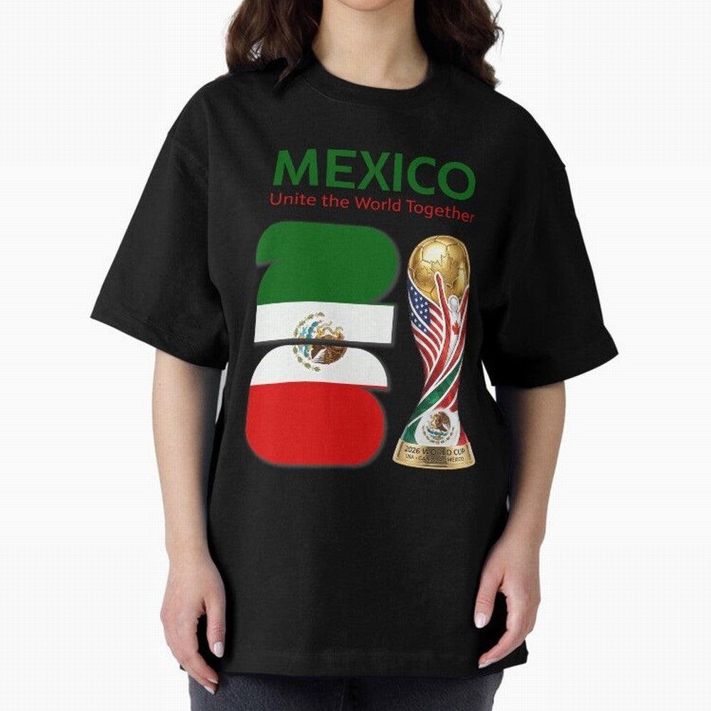 World Cup 2026, IMG 022, MEXICO 001 Oversized T-Shirt Bring FIFA World Cup 2026 USA Canada Mexico Spirit, Inspired by Spain, Messi, Global Supporter Spirit, Legendary Goals, National Colors and Tournament Celebration; Perfect for Supporters Who