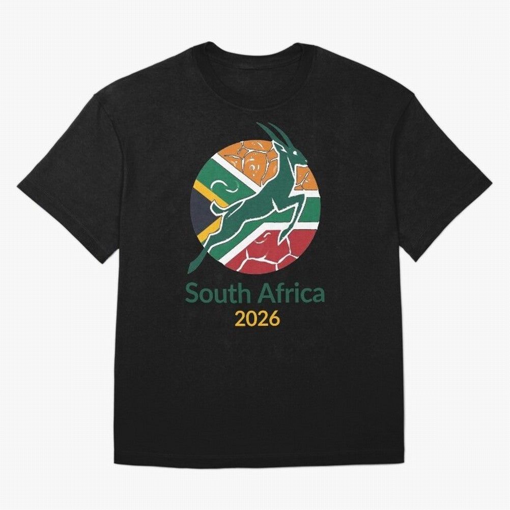 South Africa 2026 Oversized T-Shirt Celebrate National Team Dreams in FIFA World Cup 2026 Group Stage with Messi, Brazil, Portugal and Argentina Energy, Goal Celebration Energy, Supporter Heritage, Football Icons and Worldwide Tournament Joy;