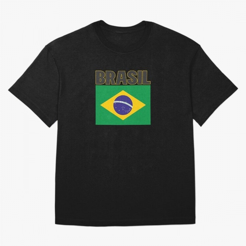 Brasil Flag Oversized T-Shirt Carry National Pride through Global Football Passion for FIFA World Cup 2026, Centered on Cristiano Ronaldo, Haaland and CR7, Spain and Netherlands, Stadium Memories, Football Loyalty, International Chants and