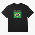 Brasil Flag Oversized T-Shirt Carry National Pride through Global Football Passion for FIFA World Cup 2026, Centered on Cristiano Ronaldo, Haaland and CR7, Spain and Netherlands, Stadium Memories, Football Loyalty, International Chants and