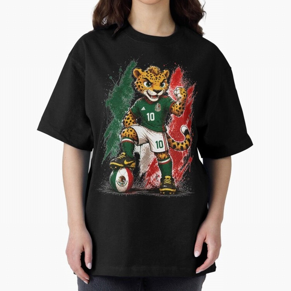 Mexico Fifa Mundial Oversized T-Shirt Enjoy the Biggest Football Party of FIFA World Cup 2026 for Fans of Messi and Cristiano Ronaldo and Netherlands, Bringing Football Passion, Legendary Performances, Festival Vibes and Supporter Community; Ideal