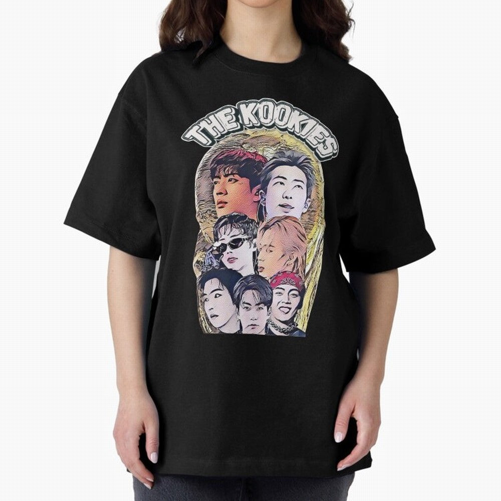 The Kookies - BTS Design Oversized T-Shirt Celebrate Supporters United by FIFA World Cup 2026 USA Canada Mexico Driven by CR7, Argentina and Brazil Energy, Stadium Memories, Football Loyalty, International Chants and Championship Tradition; Ideal