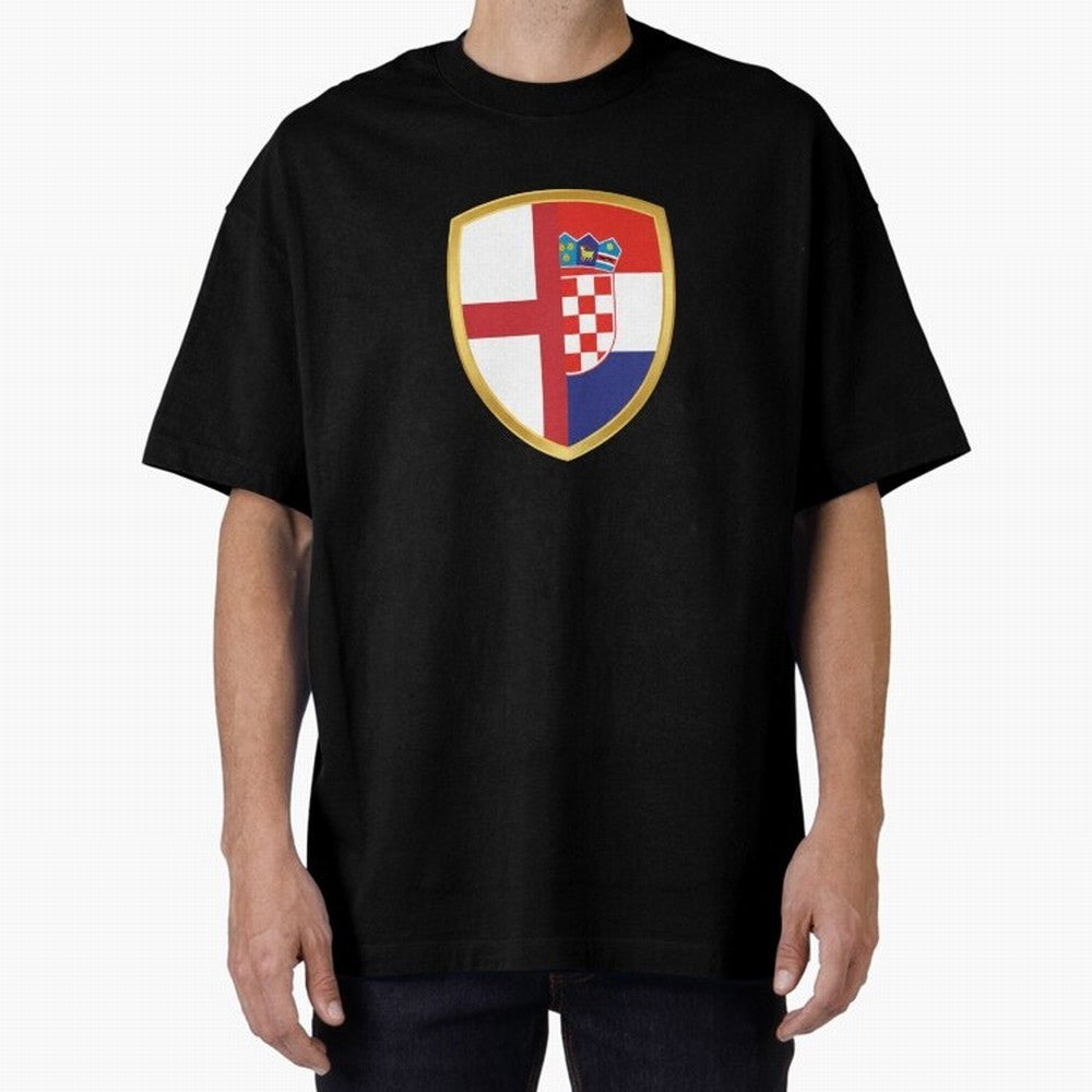 FIFA World Cup - England v Croatia Oversized T-Shirt Remember Iconic Moments from FIFA World Cup 2026 Group Stage Spirit, Celebrating Argentina, Neymar, Tournament Hype, Historic Matchups, Family Viewing Parties and Global Sports Pride; Perfect for