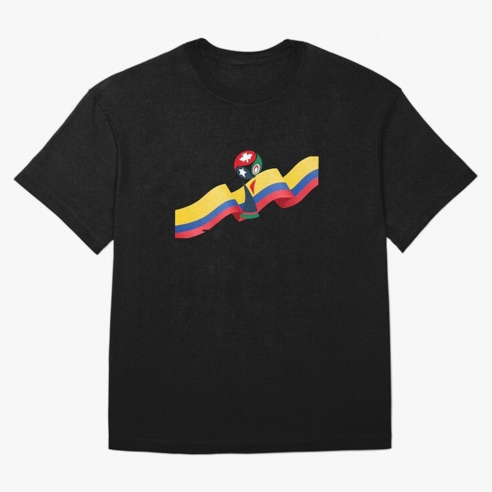 World Cup 2026 Team Colombia Oversized T-Shirt Share Global Football Passion for FIFA World Cup 2026, Highlighting Cristiano Ronaldo, Netherlands, Football Festival Excitement, Trophy Ambitions, Country Rivalries and Star Player Buzz; Perfect for