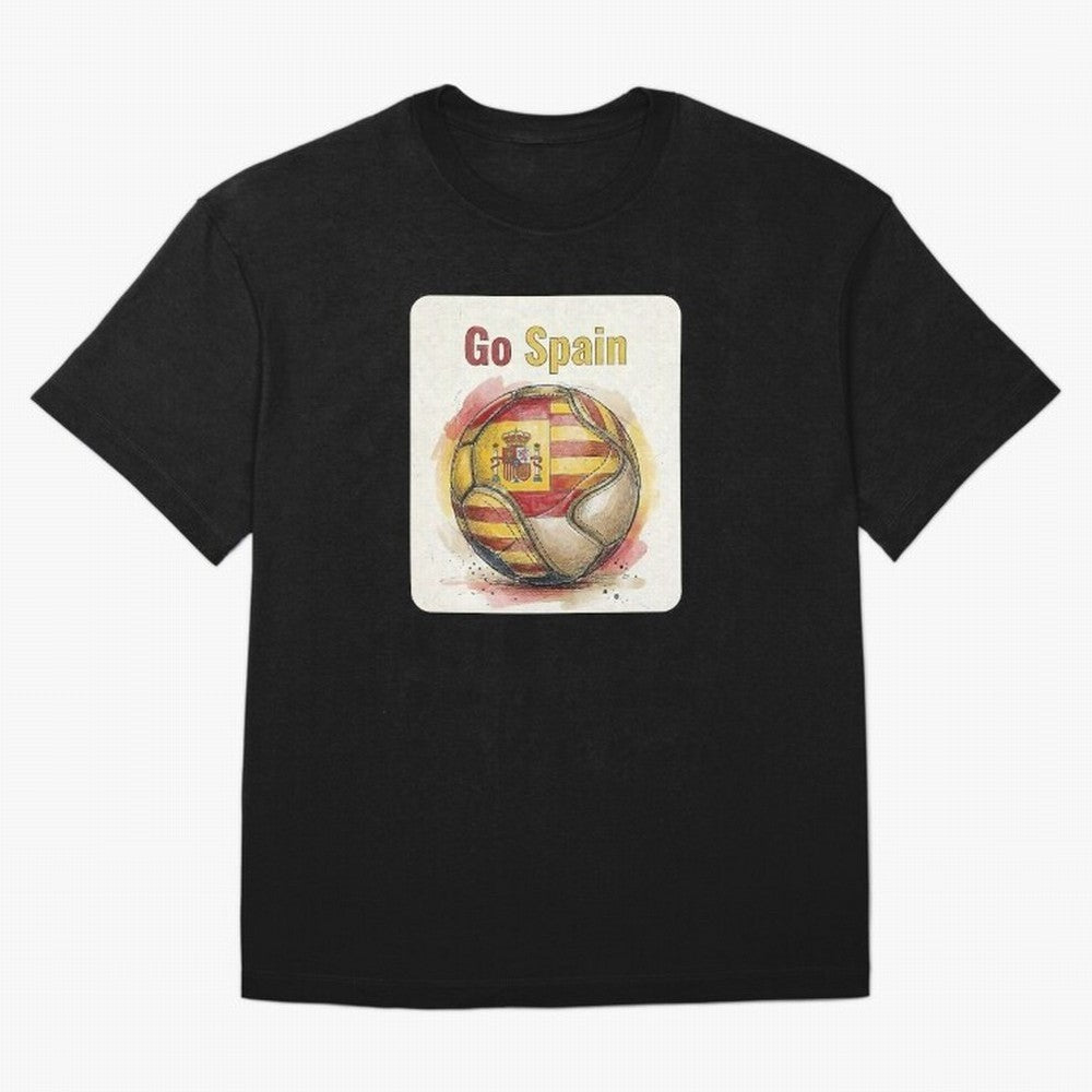 Go Spain Soccer Ball Flag | Canadian Football Fan Graphic Tee Oversized T-Shirt Build Match Day Hype around FIFA World Cup 2026, Mbappe and Neymar, Spain, Game Day Rituals, Football Legends, Country Pride and the Road to the Final; Perfect for