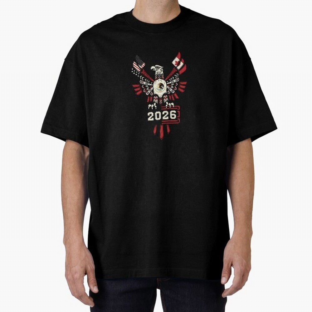 Rise of the North Eagle - Soccer Team Spirit 2026 T-Shirt_82784061 Oversized T-Shirt Bring Bold Fan Energy to FIFA World Cup 2026 Group Stage Spirit, Built around France and Portugal, Messi and Cristiano Ronaldo, Global Supporter Spirit, Legendary