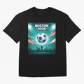 Boston 2026 Soccer Event Oversized T-Shirt Honor Champions and Dreams in FIFA World Cup 2026 Group Stage for Fans of CR7 and Messi and Argentina and Brazil, Bringing Classic Soccer Heritage, Championship Pressure, Fan Loyalty and International