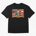 Elegant World Cup Stadiums Geometrical | Soccer Flags Mexico Canada USA Oversized T-Shirt Follow FIFA World Cup 2026 USA Canada Mexico Featuring Messi and Cristiano Ronaldo, Argentina Energy, Football Passion, Legendary Performances, Festival Vibes