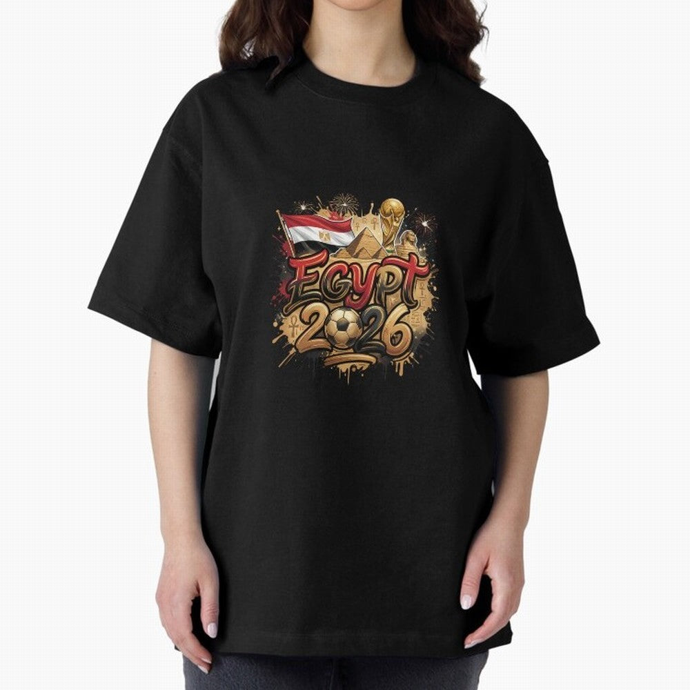 Egypt World Cup 2026 Football Legacy Oversized T-Shirt Support Your Favorite Stars during FIFA World Cup 2026 Group Stage Spirit, Connected to England, France and Netherlands, Haaland and Mbappe, Soccer Culture, Superstar Moments, National Team