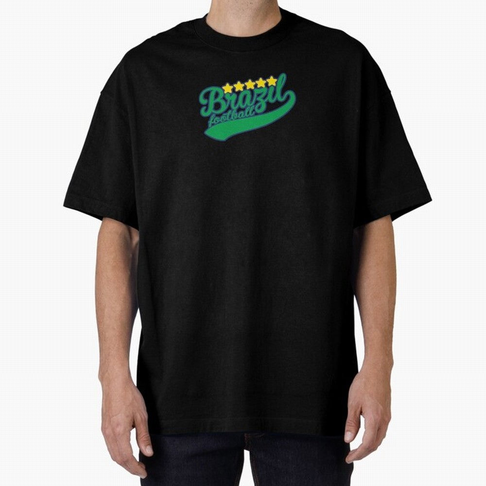 Brazil Soccer Football World Cup Vintage Oversized T-Shirt Elevate Global Football Passion for FIFA World Cup 2026 USA Canada Mexico, Made for CR7, Argentina, Worldwide Fan Energy, Dramatic Goals, Stadium Lights and Championship Celebrations; Built
