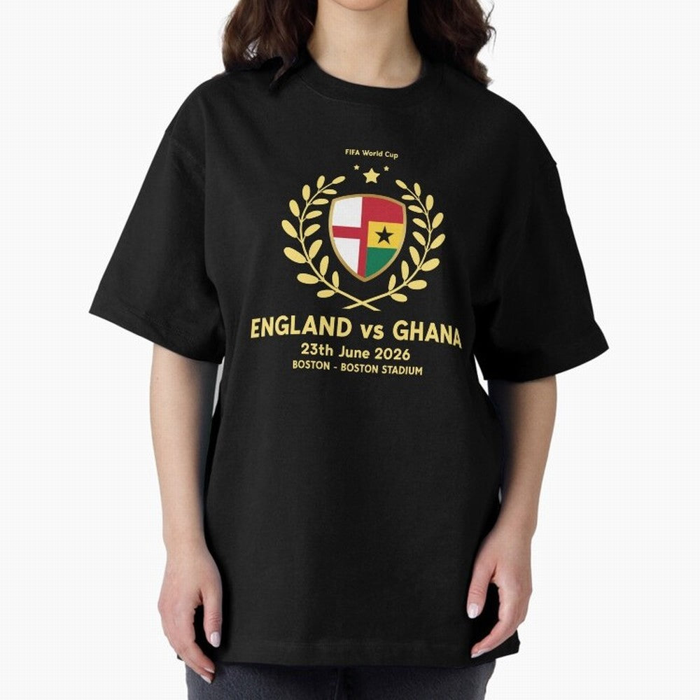 FIFA World Cup - England v Ghana Oversized T-Shirt Relive the FIFA World Cup 2026 Group Stage Journey through Neymar Highlights, Brazil, Portugal and Argentina Pride, Supporter Pride, Iconic Celebrations, Legendary Names and Global Match Day