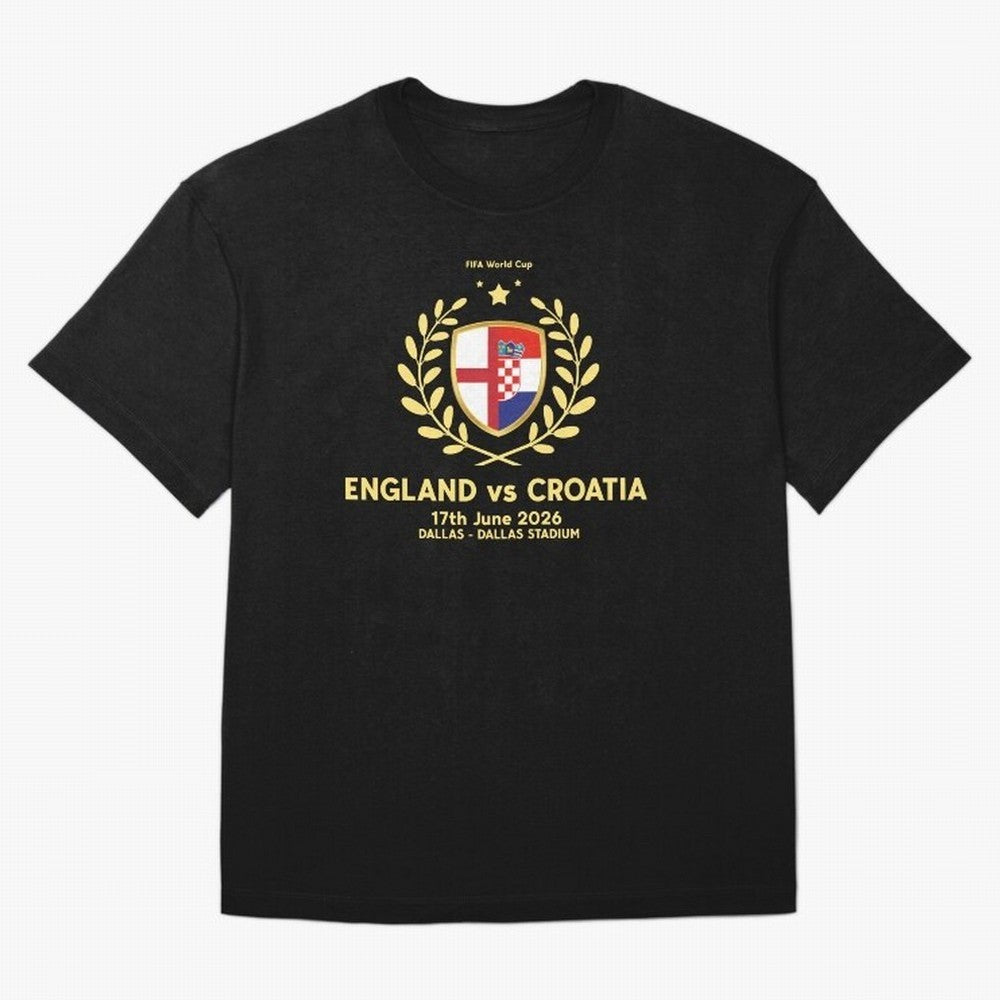 FIFA World Cup - England v Croatia Oversized T-Shirt Celebrate Golden Goal Energy in FIFA World Cup 2026 Spirit, Driven by Argentina, France and Brazil, Cristiano Ronaldo, Haaland and CR7, Goal Celebration Energy, Supporter Heritage, Football Icons