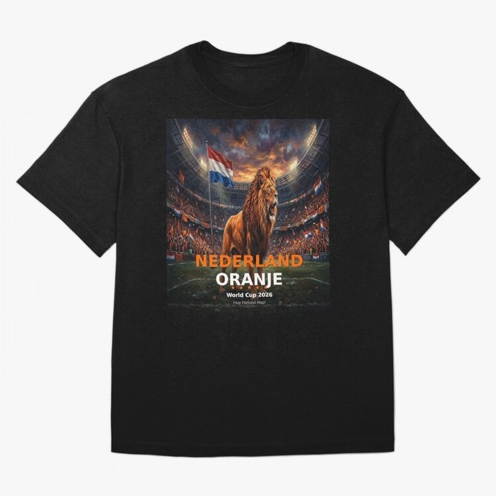 Nederland Oranje - World Cup 2026 Soccer Fan Tee Oversized T-Shirt Make Every Kick Count in FIFA World Cup 2026 USA Canada Mexico for Fans of Neymar, Haaland and Cristiano Ronaldo and Portugal, Bringing Fan Favorite Moments, National Team Passion,