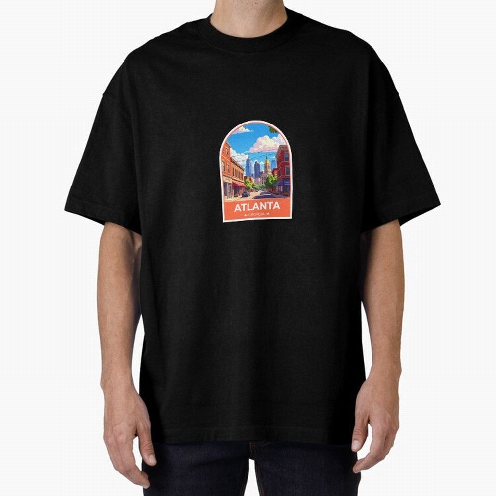 Atlanta Georgia Oversized T-Shirt Represent Fans Who Live for the FIFA World Cup 2026 USA Canada Mexico Journey through Messi, CR7 and Mbappe Highlights, Portugal, Spain and Germany Pride, Retro Football Energy, Iconic Rivalries, Trophy Chase Drama