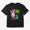 The American eagle and its friend, the Jamaican hummingbird Oversized T-Shirt Bring Stadium Energy to Match Day Hype around FIFA World Cup 2026 USA Canada Mexico, Haaland and Mbappe, Brazil, Goal Celebration Energy, Supporter Heritage, Football