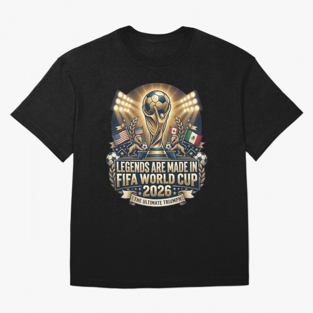 Legendary FIFA World Cup 2026 Football Quote Design For Passionate Soccer Fans Oversized T-Shirt Bring Global Tournament Vibes to Global Football Passion for FIFA World Cup 2026 Group Stage, Filled with CR7 and Messi, Argentina and Brazil,