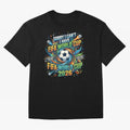 Funny FIFA World Cup 2026 Soccer Addict Quote Design For Football Obsessed Fans Oversized T-Shirt Capture the FIFA World Cup 2026 Group Stage Journey through CR7 Highlights, France Pride, Football History, Final Match Energy, Crowd Noise and Once