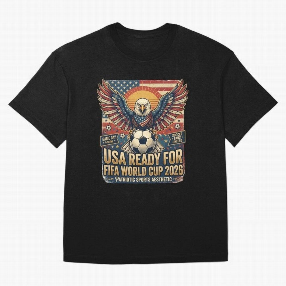 SA FIFA World Cup 2026 Soccer Pride Design For American Football Fans Oversized T-Shirt Fuel Your Fan Pride for FIFA World Cup 2026 for Fans of Mbappe and Neymar and Portugal, Bringing Championship Spirit, Famous Goals, Roaring Crowds and