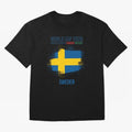 SWEDEN WORLD CUP 2026 Oversized T-Shirt Bring Retro Soccer Energy to Match Day Hype around FIFA World Cup 2026 Group Stage, Haaland and Mbappe, Argentina, France and Brazil, Championship Spirit, Famous Goals, Roaring Crowds and International