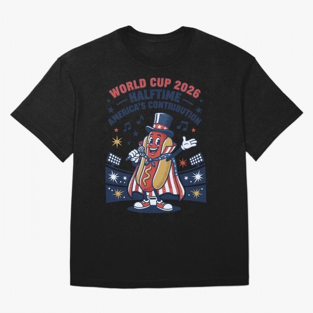 World Cup 2026 Halftime ¡ª America's Contribution V2 Oversized T-Shirt Cheer through Every Moment of the FIFA World Cup 2026 USA Canada Mexico Journey through Messi, Neymar and Mbappe Highlights, Germany Pride, Match Day Excitement, Supporter