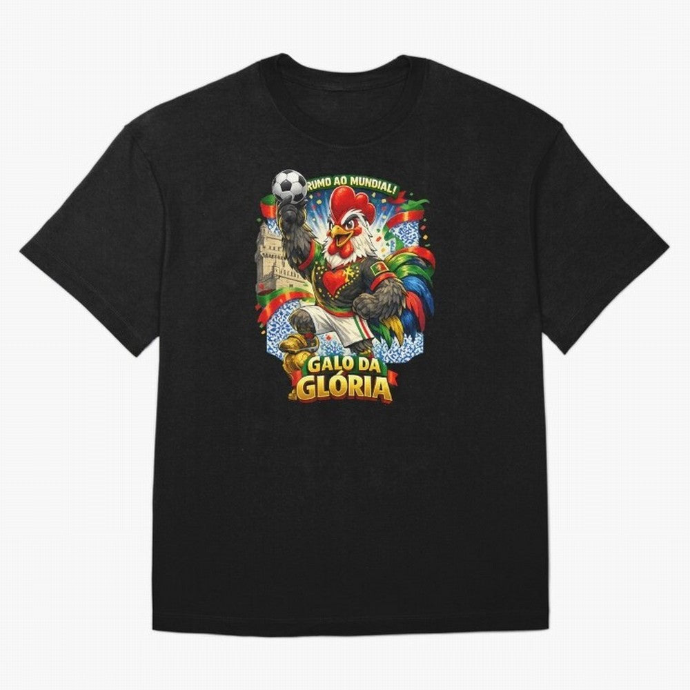 Portugal Rooster World Cup 2026 Fan Art Oversized T-Shirt Feel International Energy from the FIFA World Cup 2026 Journey through Messi, Neymar and Mbappe Highlights, Spain and Netherlands Pride, Stadium Chants, National Pride, Trophy Dreams and