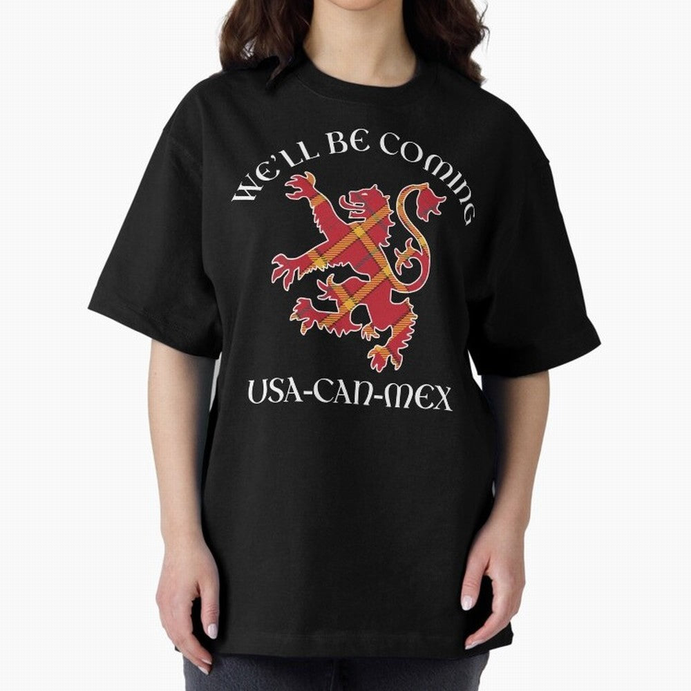 Scotland on Tour WC 2026 Oversized T-Shirt Feel Global Football Passion for FIFA World Cup 2026, Celebrating Messi, Neymar and Mbappe, Brazil, Match Day Excitement, Supporter Culture, Golden Goals and Global Football Passion; Built for Supporters