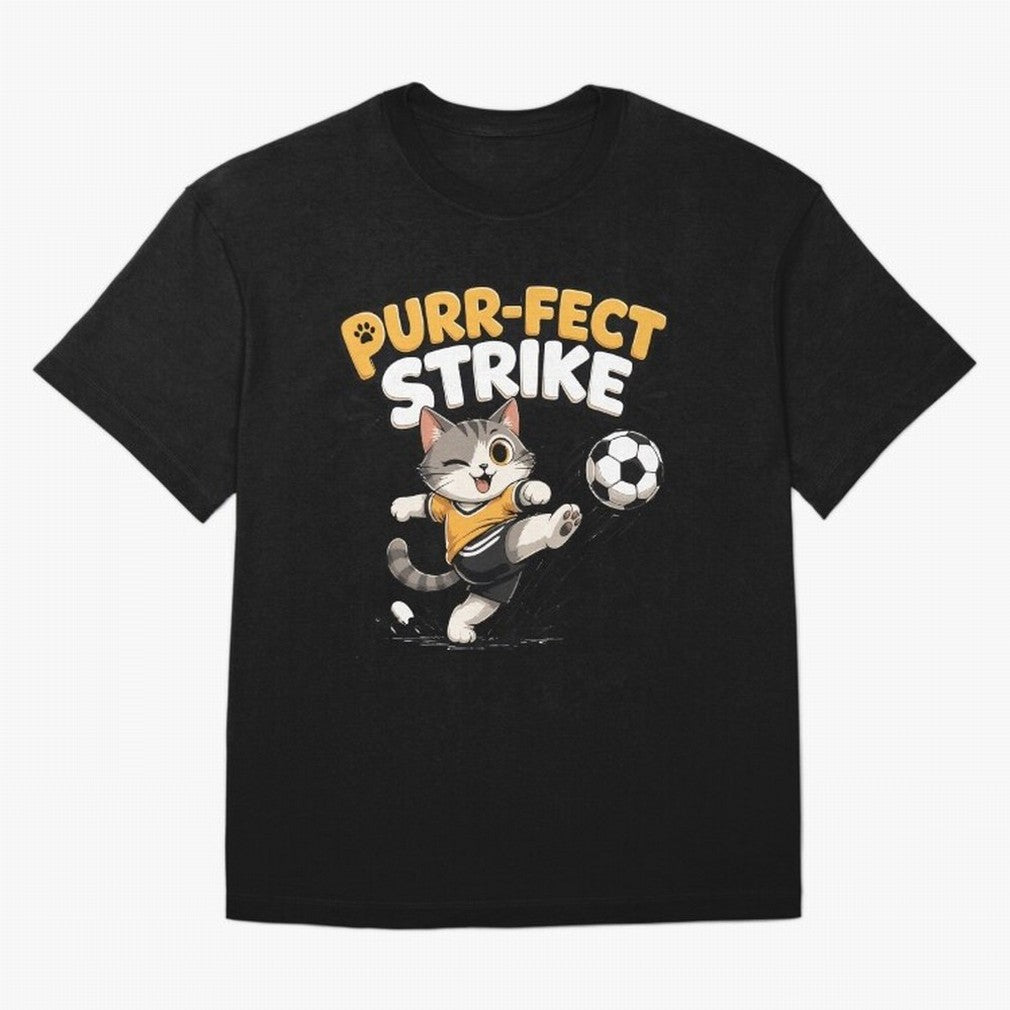 Purr-fect Strike Oversized T-Shirt Represent Fans Who Live for Match Day Hype around FIFA World Cup 2026 Group Stage, Messi, CR7 and Mbappe, Portugal, Spain and Germany, Champion Mindset, Group Stage Buzz, Knockout Tension and Passionate Fan