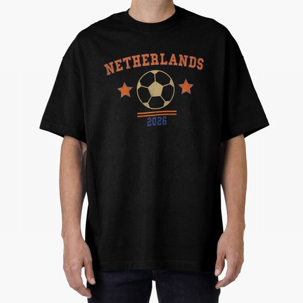 Netherlands ¡ª Vintage Soccer Tee Oversized T-Shirt Wear the Spirit of Global Football Passion for FIFA World Cup 2026 USA Canada Mexico, Celebrating Mbappe and Neymar, Argentina, France and Brazil, Champion Mindset, Group Stage Buzz, Knockout