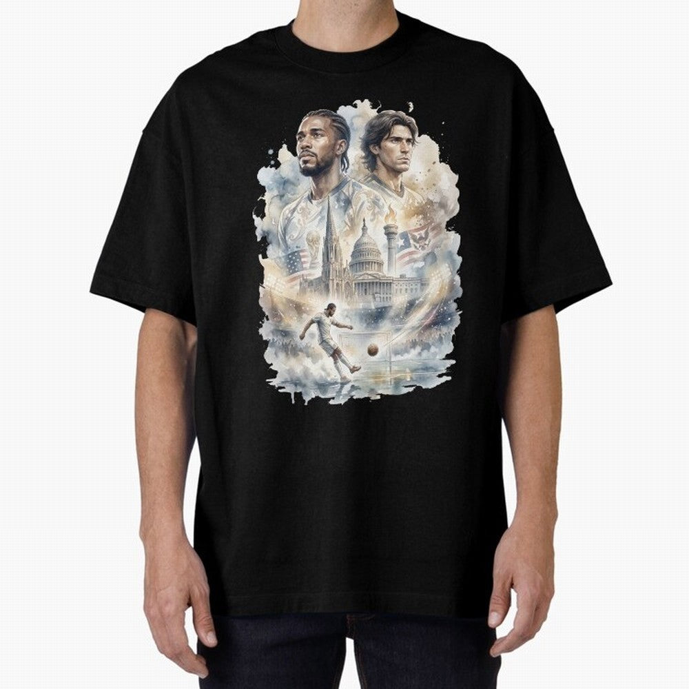FIFA 2026 America Players Oversized T-Shirt Bring International Match Energy to FIFA World Cup 2026 Group Stage Spirit, Celebrating Argentina and Brazil, Haaland, Sports Nostalgia, International Competition, Famous Players and Unforgettable