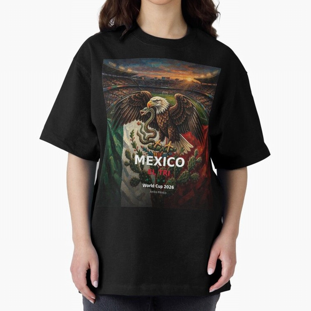 Mexico El Tri - World Cup 2026 Soccer Fan Tee Oversized T-Shirt Feel International Energy from Match Day Hype around FIFA World Cup 2026 USA Canada Mexico, Haaland, Germany, Goal Celebration Energy, Supporter Heritage, Football Icons and Worldwide