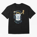 Argentina Football Champion World Cup 2026 - Gold Stars Watercolor Oversized T-Shirt Follow the FIFA World Cup 2026 Journey through Cristiano Ronaldo, Haaland and CR7 Highlights, Portugal, Spain and Germany Pride, Football History, Final Match
