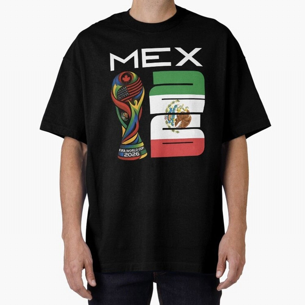 Mexico World Cup 2026 Host City Football Design Oversized T-Shirt Experience the FIFA World Cup 2026 USA Canada Mexico Journey through Messi, CR7 and Mbappe Highlights, Germany Pride, Football Passion, Legendary Performances, Festival Vibes and