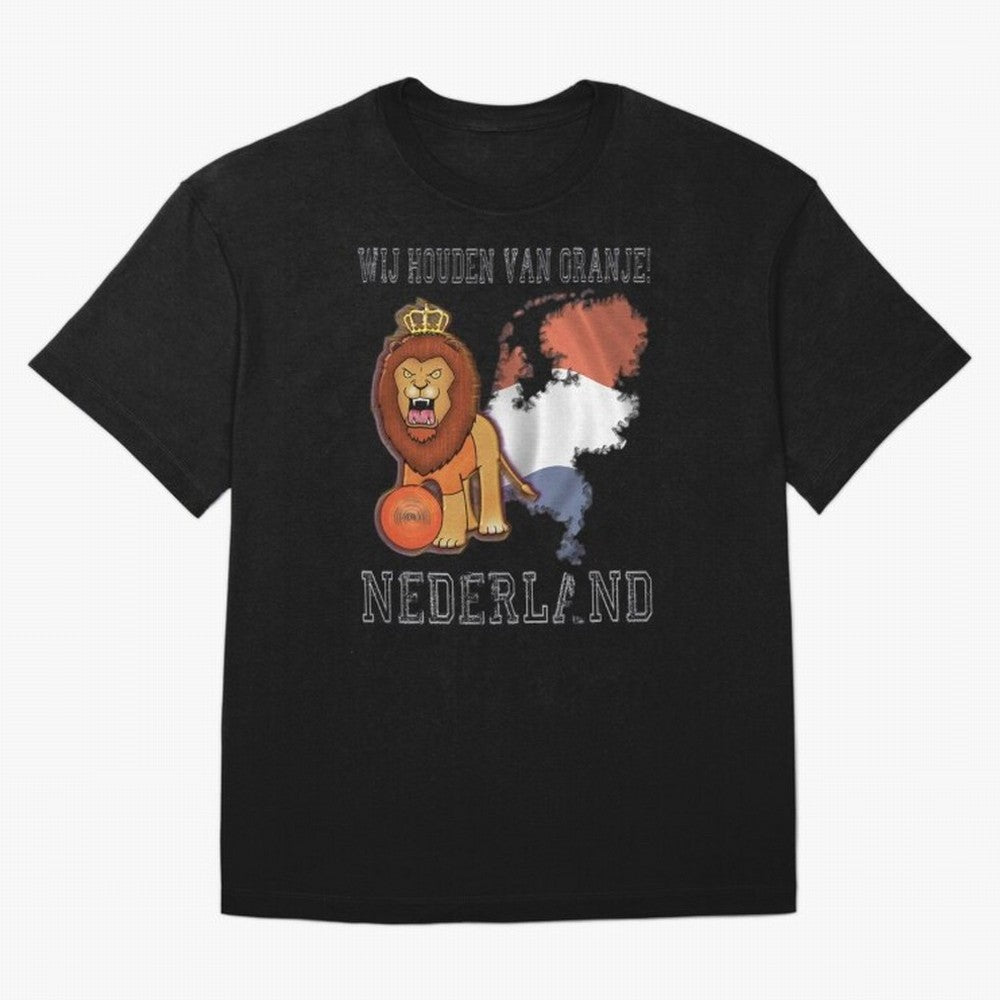 Dutch Pride Lion - Netherlands Football Fans Oranje Oversized T-Shirt Honor the Beautiful Game during the FIFA World Cup 2026 Group Stage Journey through CR7 Highlights, France Pride, Vintage Soccer Flavor, Modern Football Stars, National Flags and