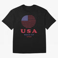 USA World Cup 2026 Soccer Fan Shirt | American Flag Football Retro Patriotic Design Oversized T-Shirt Support Your Favorite Stars during FIFA World Cup 2026 USA Canada Mexico Spirit, Driven by England and Germany, Messi and Cristiano Ronaldo, Retro
