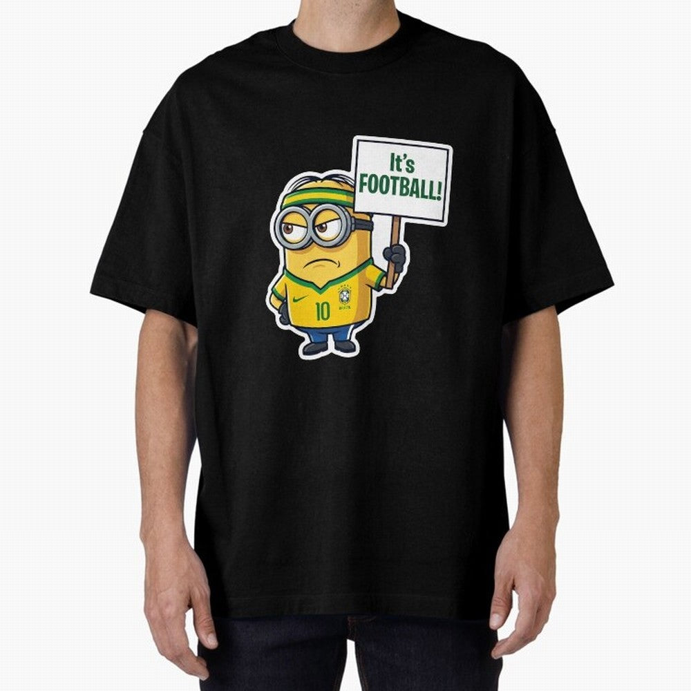 It's Football! - Funny Brazil Soccer Meme (Soccer v Football) v2 Oversized T-Shirt Bring Match Day Fire to FIFA World Cup 2026 Spirit, Celebrating Argentina, Cristiano Ronaldo, Soccer Culture, Superstar Moments, National Team Dreams and Competitive