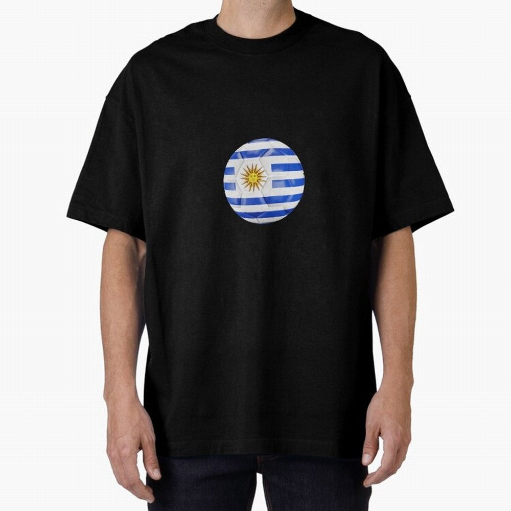 Uruguay Football Oversized T-Shirt Capture Stadium Memories from FIFA World Cup 2026 for Fans of Haaland and Mbappe and England, France and Netherlands, Bringing Tournament Hype, Historic Matchups, Family Viewing Parties and Global Sports Pride;