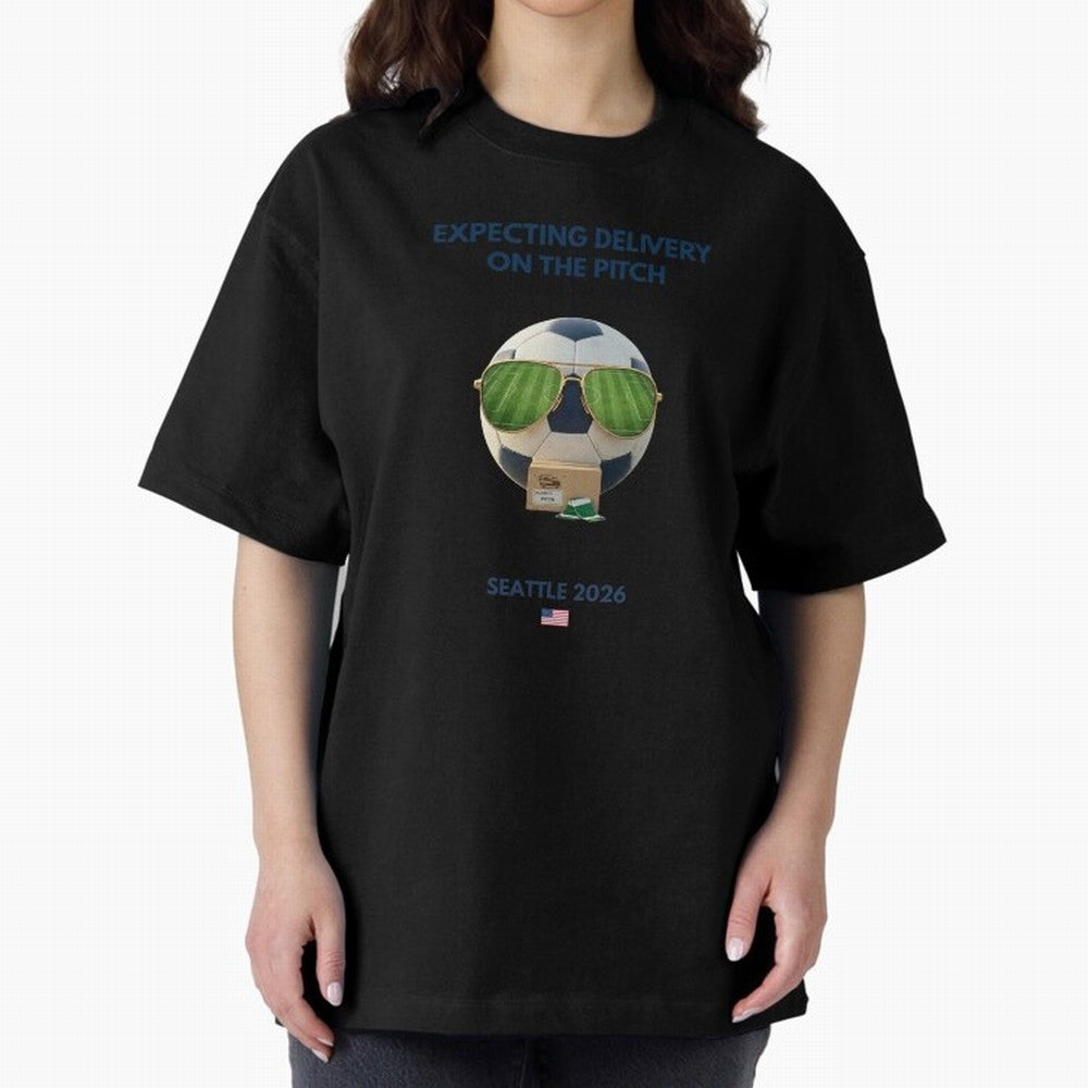 WC26 Hosting City: Seattle | Fun and Smart Soccer Fan Gear Oversized T-Shirt Embrace FIFA World Cup 2026 Group Stage for Fans of Messi and Cristiano Ronaldo and Brazil, Portugal and Argentina, Bringing Stadium Memories, Football Loyalty,
